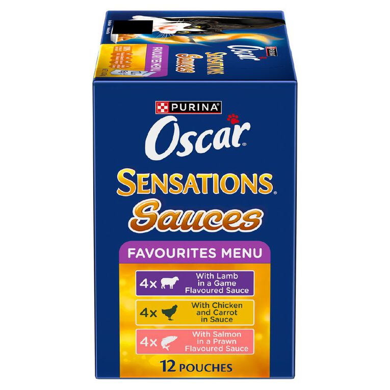 Oscar Sensations Sauces Favourites Menu Wet Cat Food 12 x 85g, , hi-res