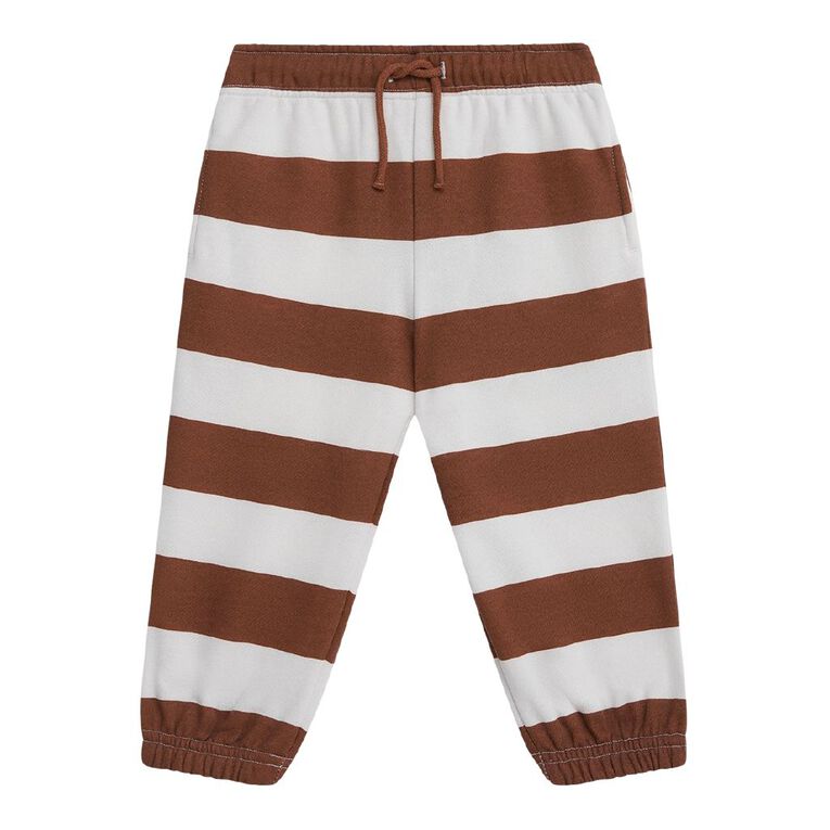 Young Original Preschool Printed Trackpants, Brown Dark, hi-res