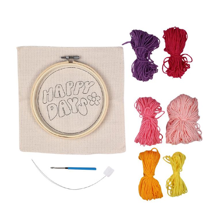 Punch Needle Kit Happy Day, , hi-res