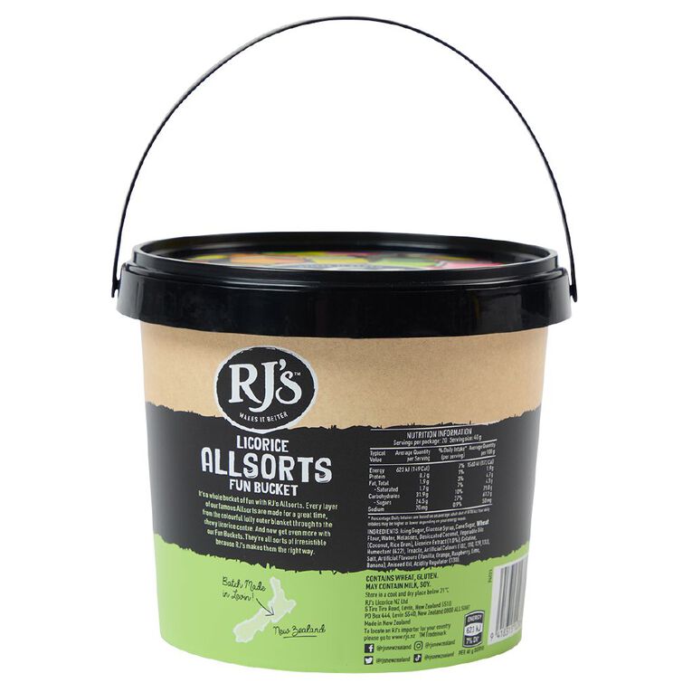 RJ's Licorice Allsorts Fun Bucket 800g, , hi-res