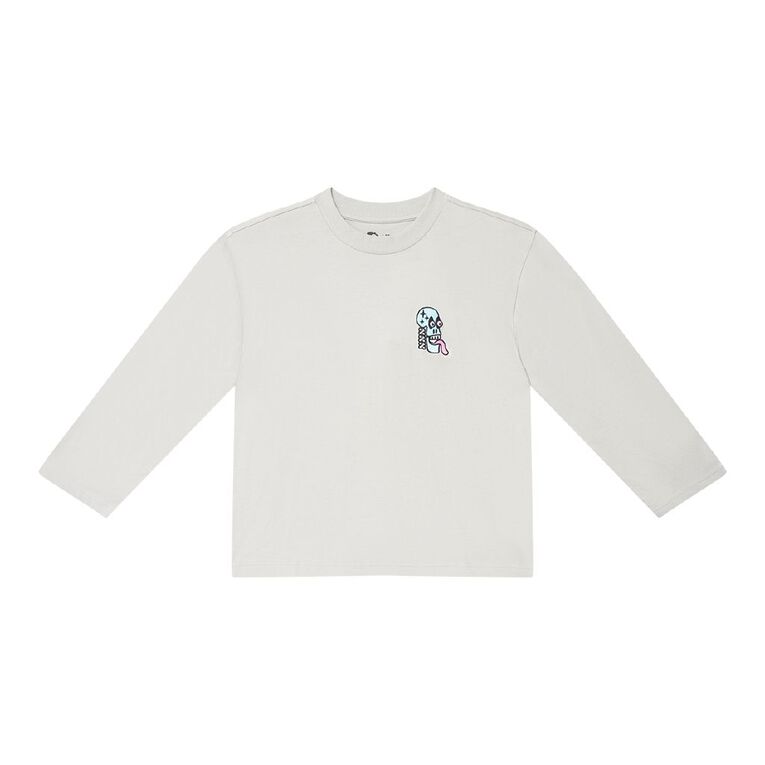 Young Original Long Sleeve Print Tee, Grey Light, hi-res