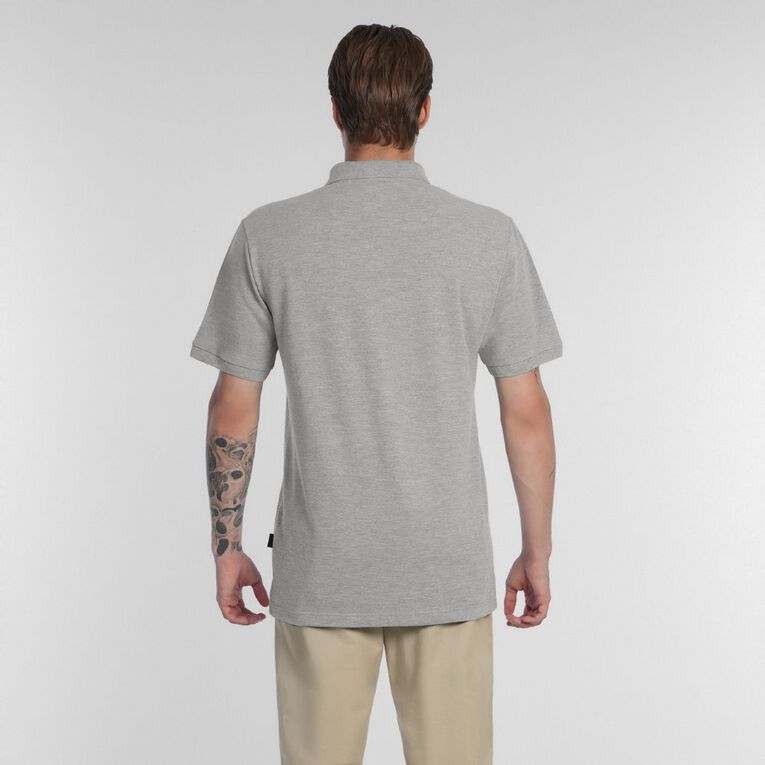 H&H Men's Pique Polo, Grey Marle, hi-res