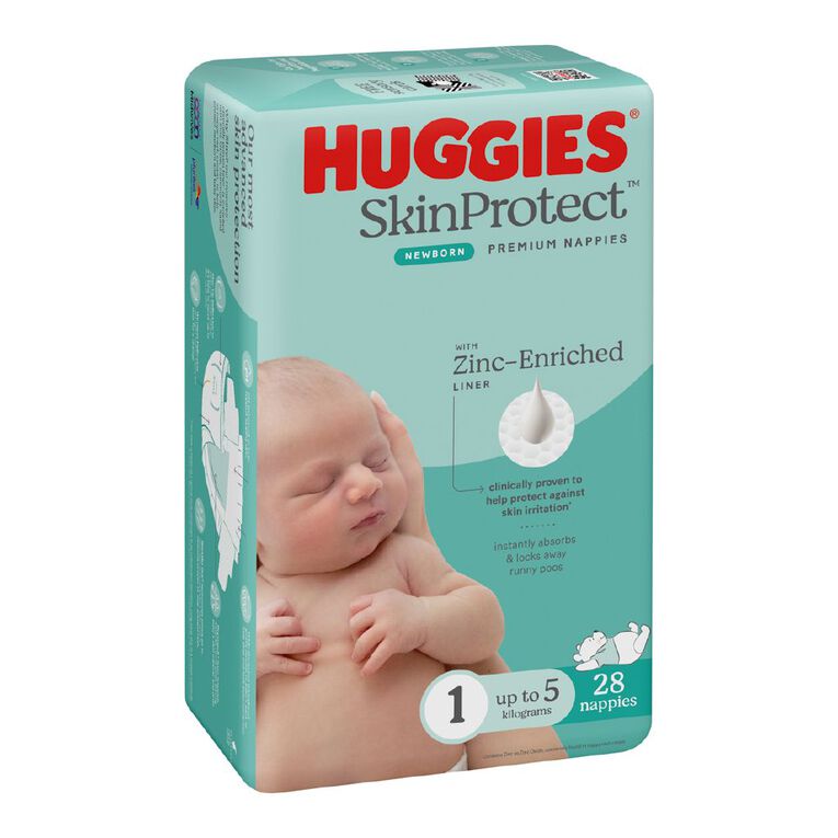 Huggies Newborn Nappies up to 5kg Size 1 28 Pack, , hi-res