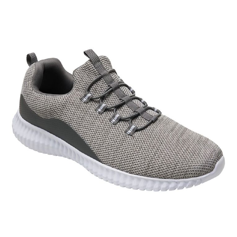 Active Intent Men's Bungee Cord Trainers, Grey, hi-res