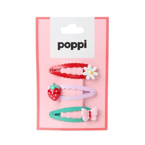 Poppi Snap Clips Strawberry 3 Pack