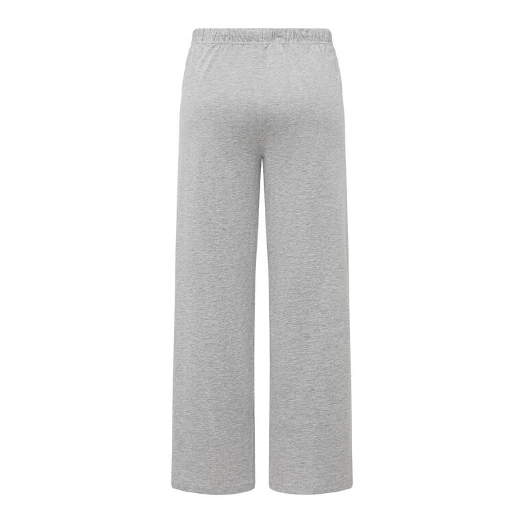 H&H Women's Knitted Pyjama Pants, Grey Marle, hi-res