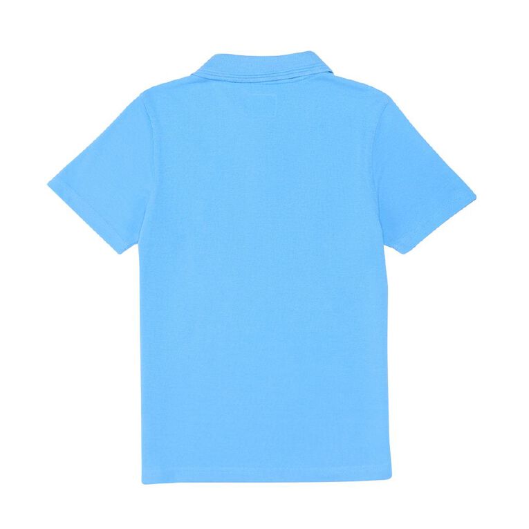 Schooltex Thorrington School New Short Sleeve Polo with Embroidery, Sky Blue, hi-res