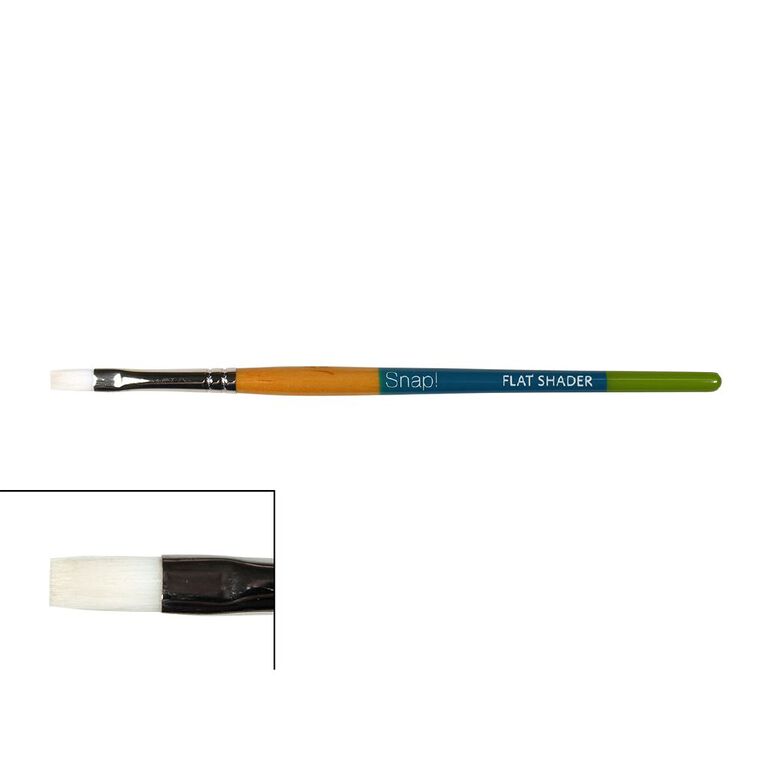 Princeton Snap Brush Short Handle Taklon Flat Shader 6 White, , hi-res