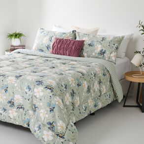 Living & Co 3 Piece Comforter Set Ophelia Multi-Coloured Queen