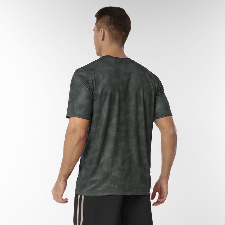 Active Intent Men's Grid Print Active Tee, Grey Dark, hi-res