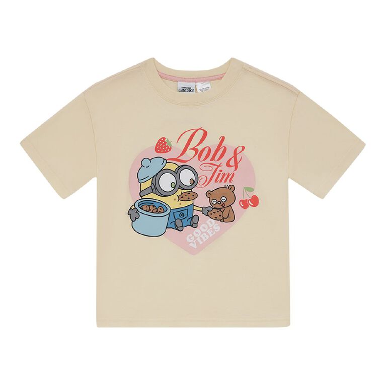 Minions Short Sleeve Oversized Tee, Yellow Light, hi-res