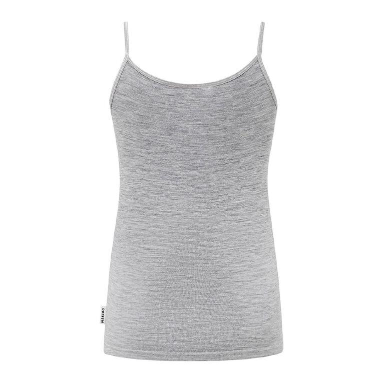 H&H Women's Merino Thermal Singlet, Grey Marle, hi-res