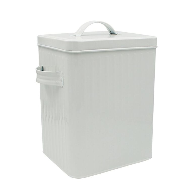 Living & Co Metal Laundry Box White, , hi-res