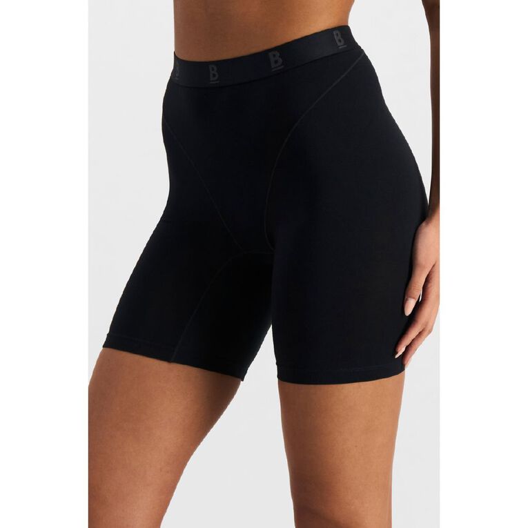 B FOR BONDS Women's Anti-Chafe Shorts, Black, hi-res