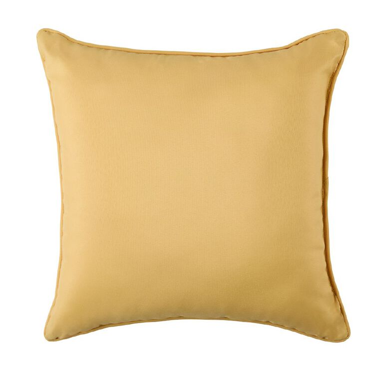 Living & Co Outdoor Cushion Leaves Yellow 40cm x 40cm, , hi-res