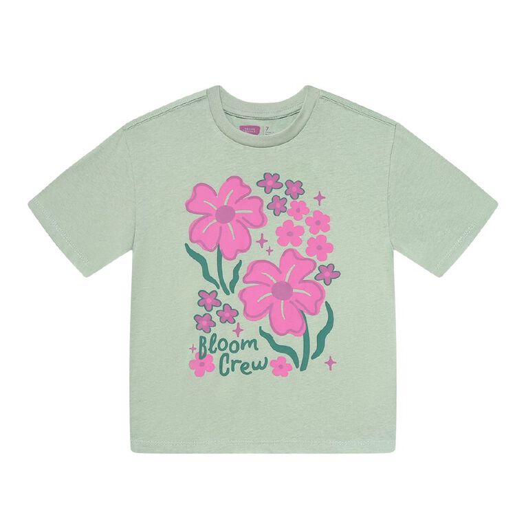 Young Original Relaxed Fit Short Sleeve Printed Tee, Green Light, hi-res