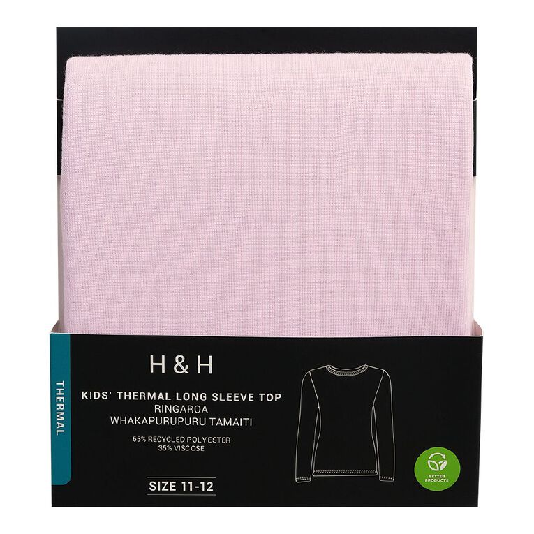 H&H Kids' Thermal Long Sleeve Tee, Pink Light, hi-res