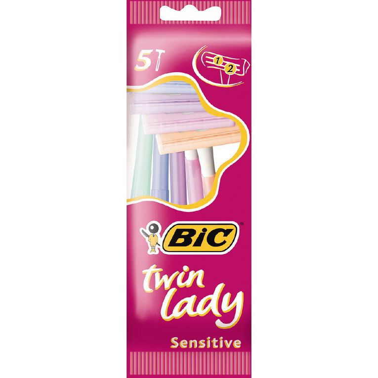 Bic Twin Lady Disposable Razor 5 Pack, , hi-res