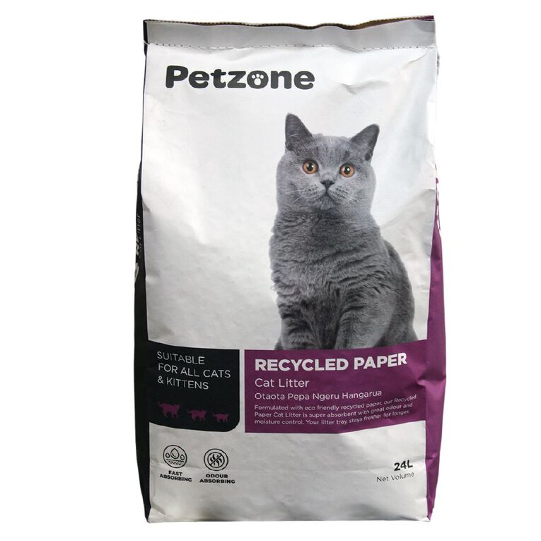 Petzone Ink-Free Paper Cat Litter 24L, , hi-res