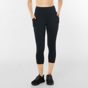 Active Intent Women's Pocket Nylon Crop Leggings