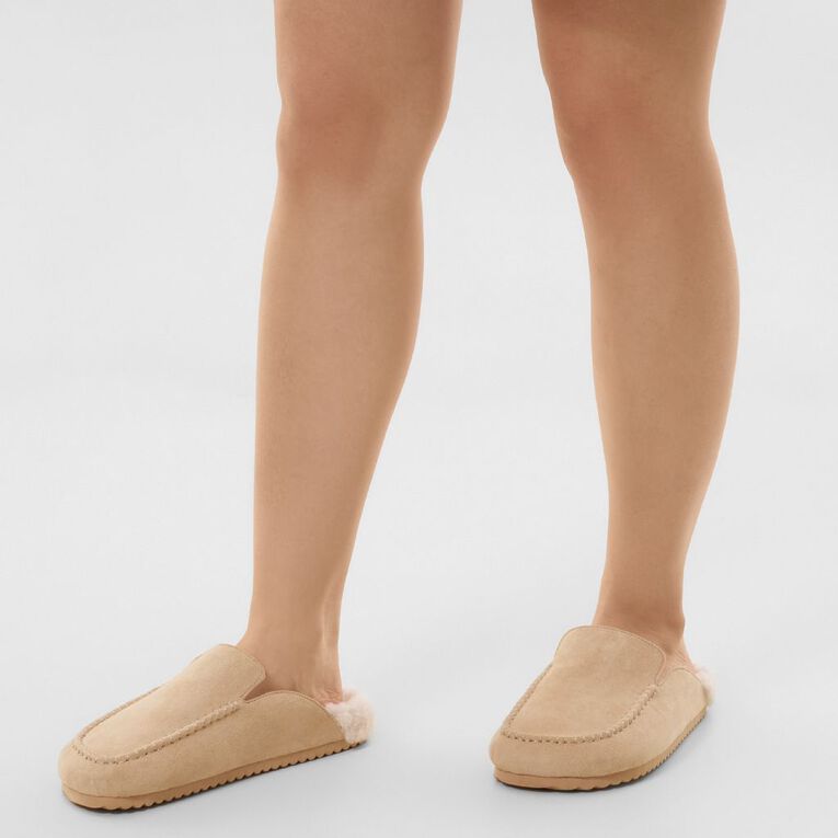 H&H Women's Cathy Scuff Slippers, Natural, hi-res