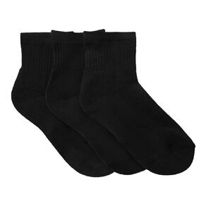Active Intent Boys' Quarter Crew Cushioned Socks 3 Pack