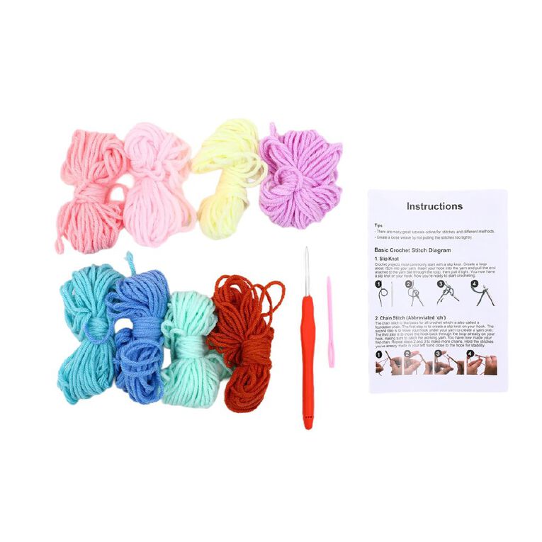Uniti Craft Adults Crochet Kit Checked Coasters, , hi-res
