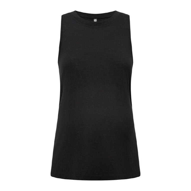 H&H Maternity Before & After Slub Tank, Black, hi-res