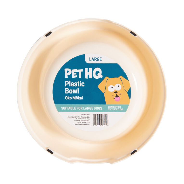 Pet HQ Plastic Bowl White Large, , hi-res