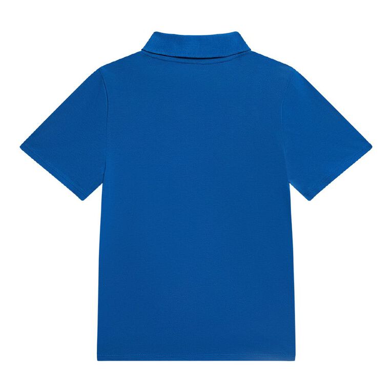 Young Original Kids' Plain Cotton Polo, Blue Dark ROYAL, hi-res