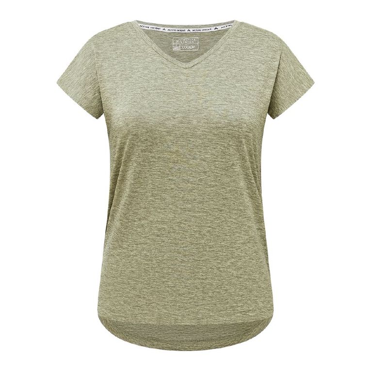 Active Intent Women's Active Cationic Tee, Grey Mid, hi-res