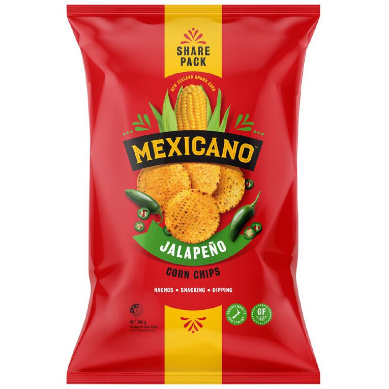 Mexicano Corn Chips Jalapeno 300g, , hi-res
