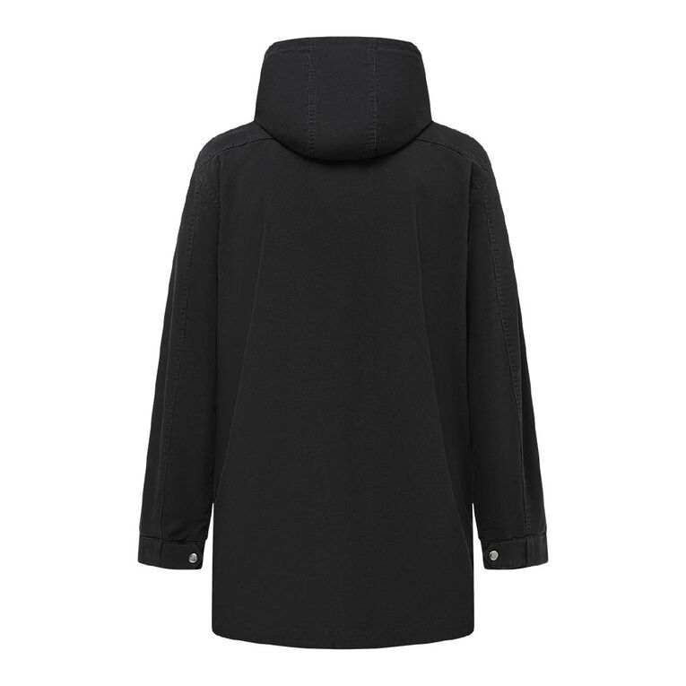 H&H Men's Hooded Parka Jacket, Black, hi-res