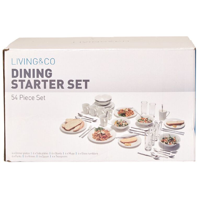 Living & Co Dining Starter Set 54 Piece, , hi-res