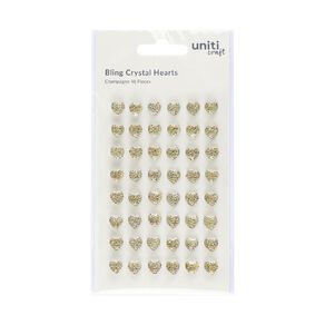 Uniti Bling Crystal Hearts Champagne