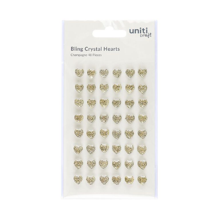 Uniti Bling Crystal Hearts Champagne, , hi-res