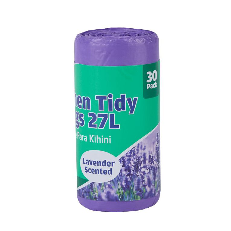 Living & Co Lavender Scented Kitchen Tidy Bag 27L 30 Pack, , hi-res