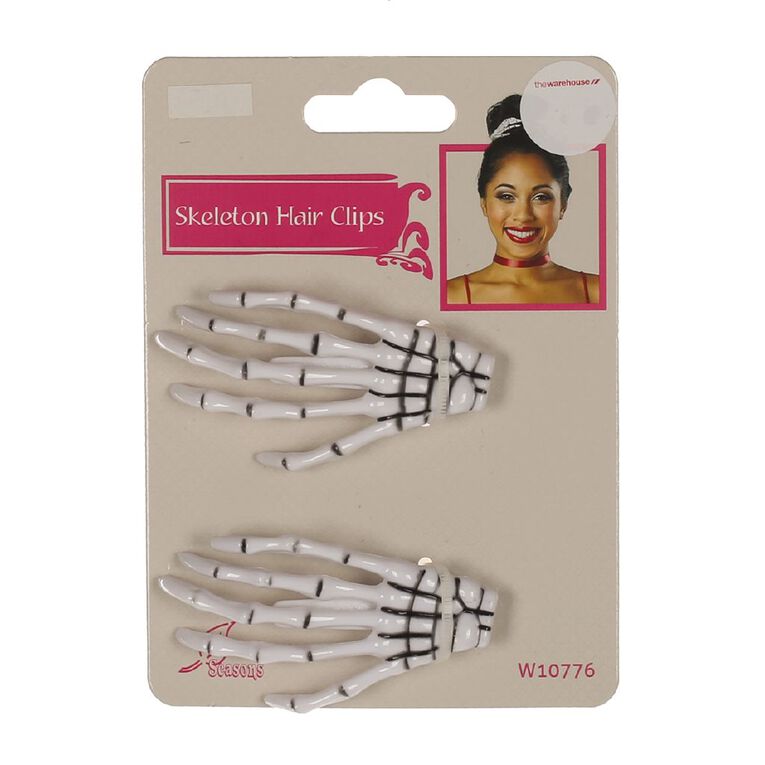 Seasons Skeleton Hair Clips Assorted Assorted, , hi-res