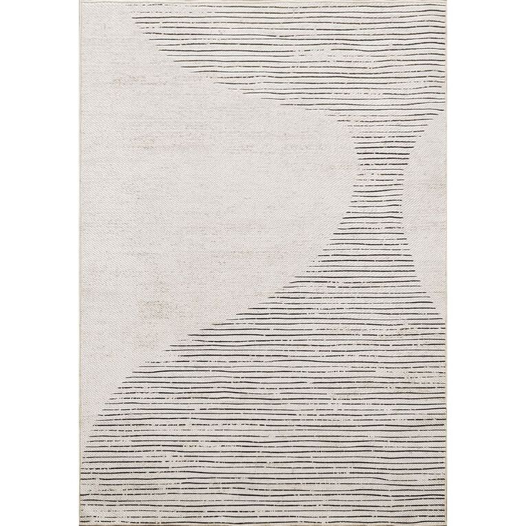 Living & Co Indoor Outdoor Rug 140 x 200 cm Wave Natural 140 x 200cm, , hi-res