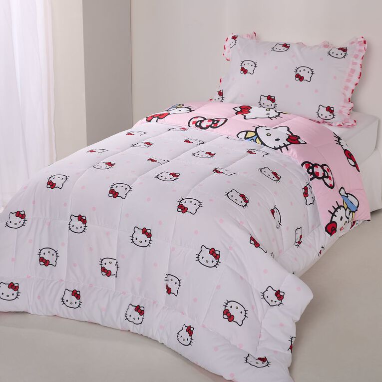 Hello Kitty Comforter Set 2 Piece King Single, , hi-res