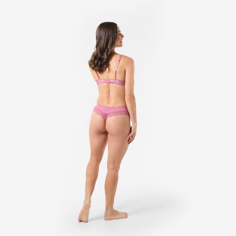 H&H Women's Florence G-string Briefs, Pink Mid, hi-res