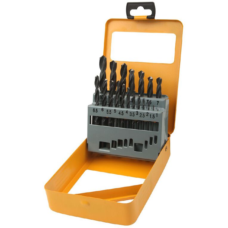 Tolsen High Speed Steel Twist Drill Bit Set Metal Case 1-10mm 19 Piece, , hi-res
