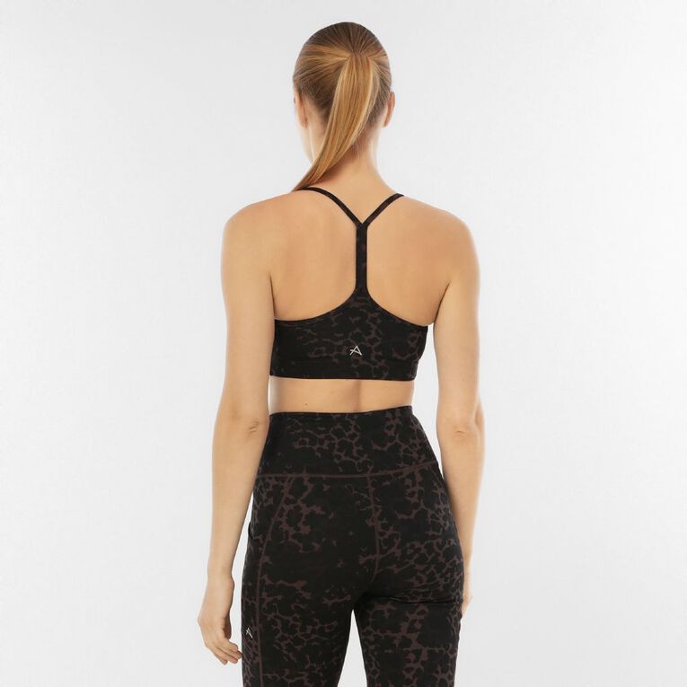 Active Intent Women's Active Thin Strap Crop, Brown Dark, hi-res