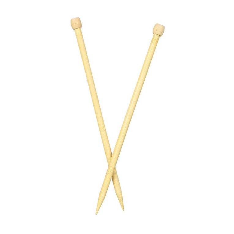 Uniti Bamboo Knitting Needles 12.0mm 35cm Brown Mid 2 Pack, , hi-res