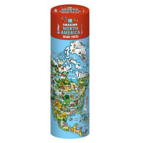 Amazing North America 250 Piece Puzzle in a Tube