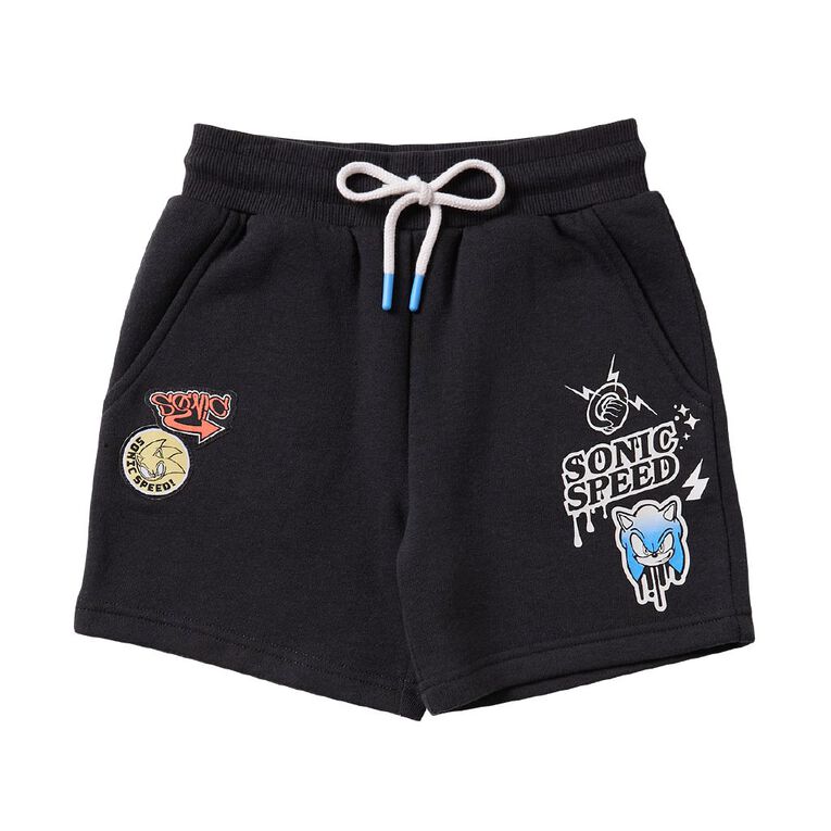 Sonic Fleece Shorts, Black, hi-res