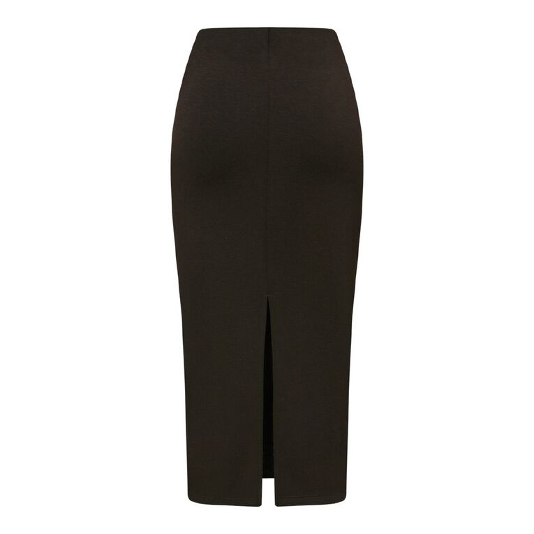 H&H Women's Modal Pencil Midi Skirt, Brown Dark, hi-res