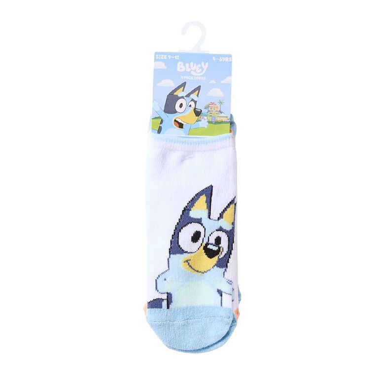 Bluey Liner Socks 4 Pack, Blue, hi-res