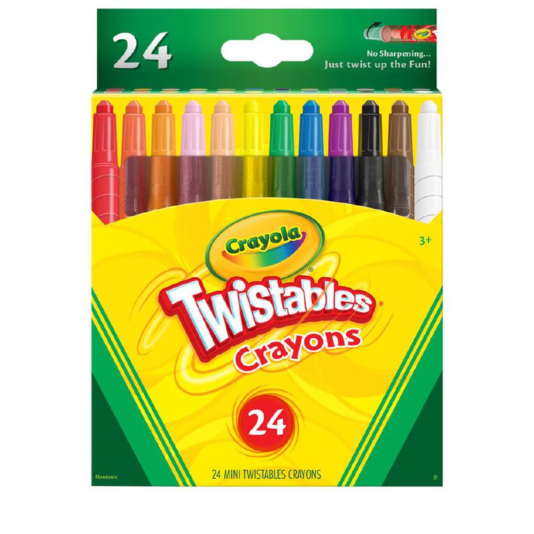 Crayola Mini Twistable Crayons Multi-Coloured 24 Pack, , hi-res