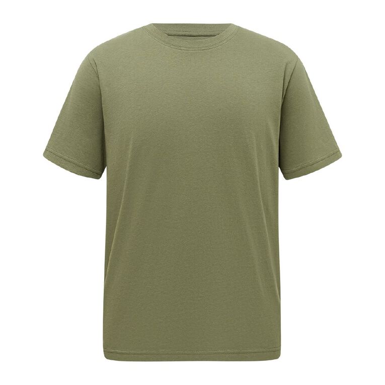 H&H Men's Regular Fit Plain Tee, Green Mid DeepLichen, hi-res